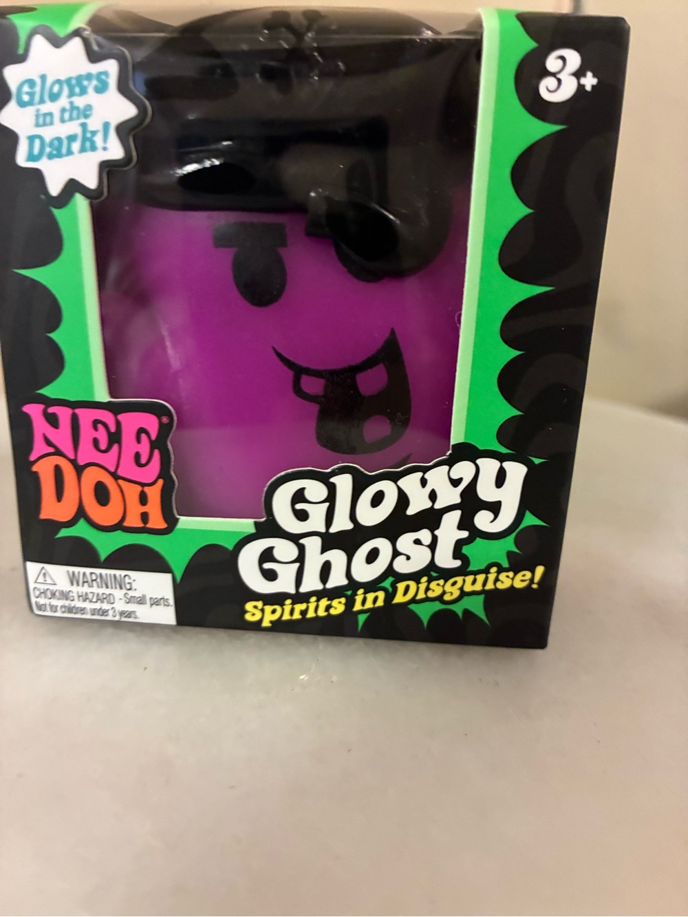 Needoh Glowy Ghost Stress Ball Toy - Purple Glow